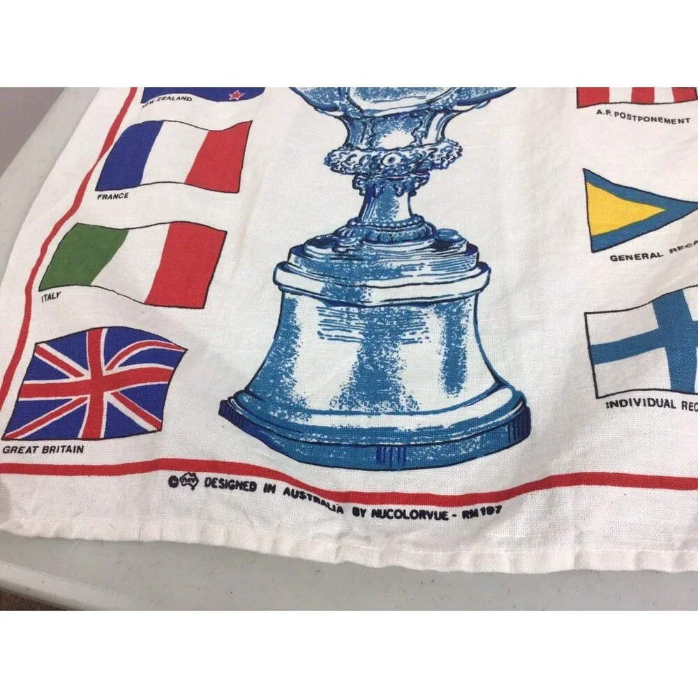 Vintage Australian Dish Towel Lot New Zealand Set of 4 Linen